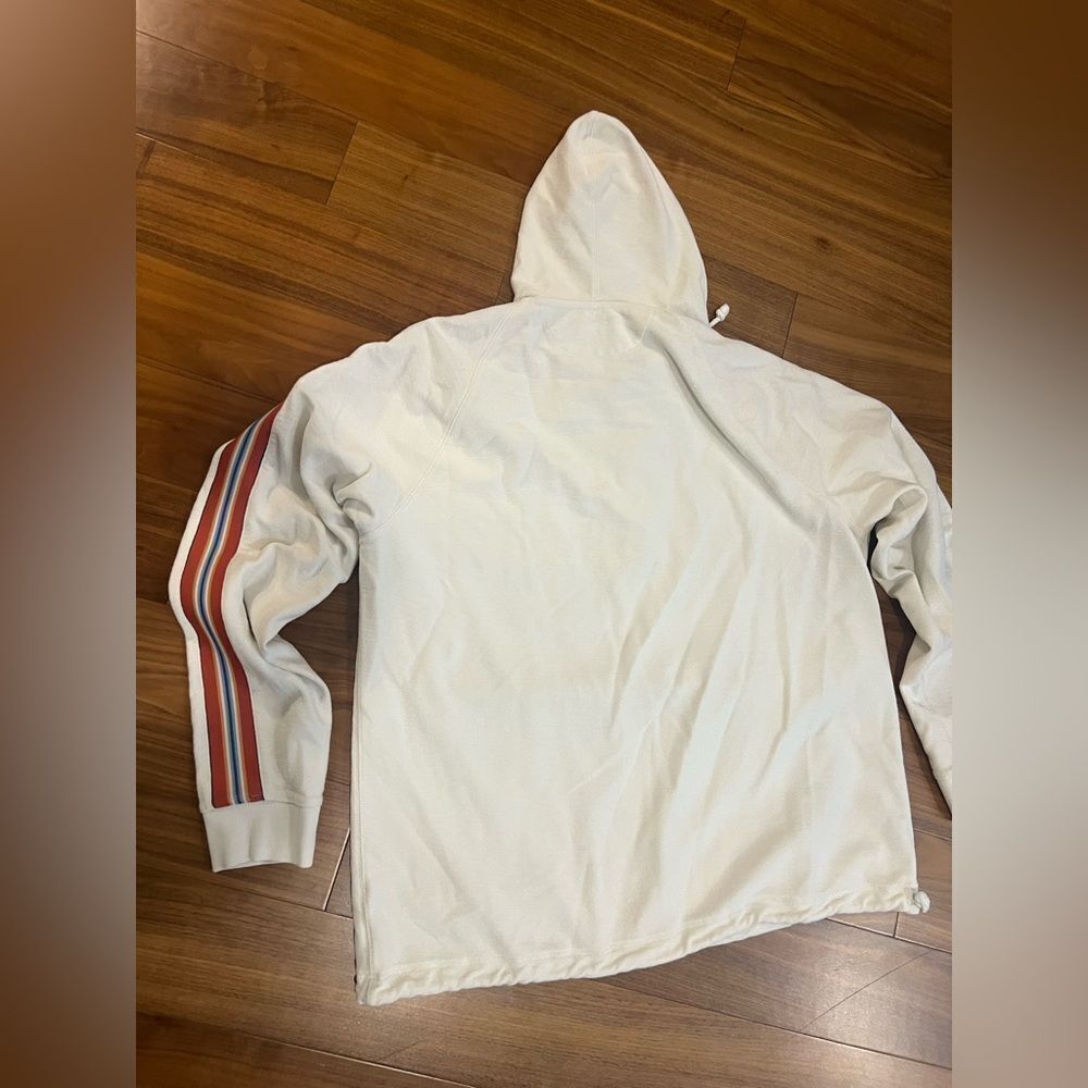Faherty Biarritz hoodie White/cream Hoodie with Stripes size XXL - Picture 10 of 13